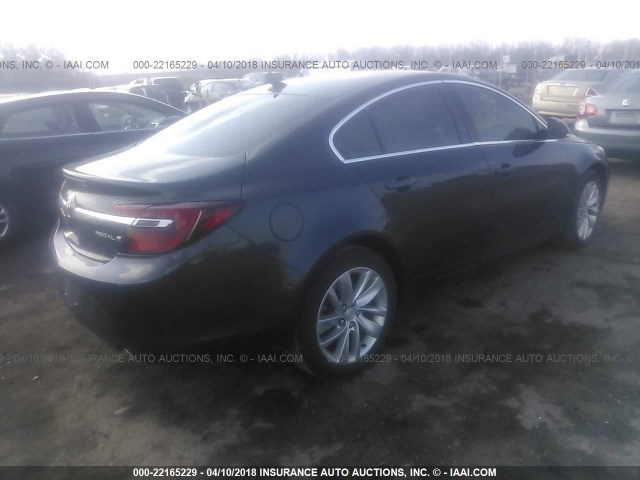 2G4GK5EX7E9321280 - 2014 BUICK REGAL GRAY photo 4