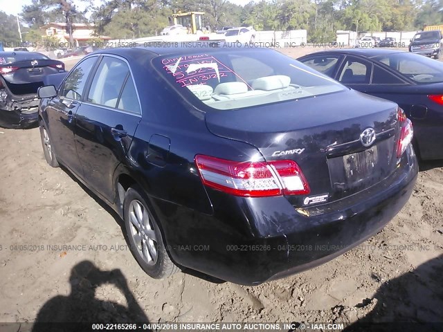 4T1BF3EKXAU019485 - 2010 TOYOTA CAMRY SE/LE/XLE BLACK photo 3