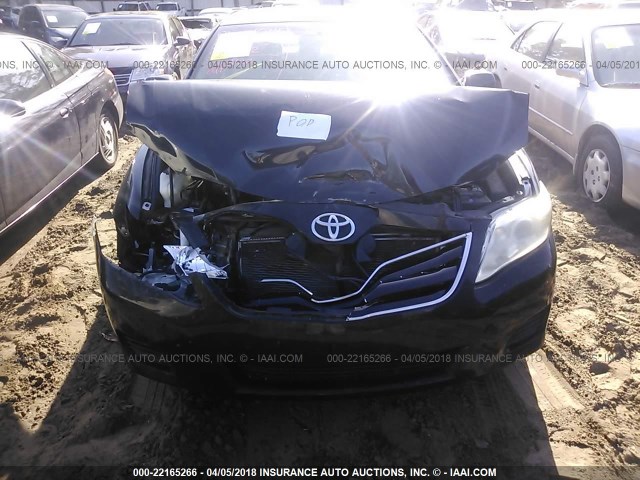 4T1BF3EKXAU019485 - 2010 TOYOTA CAMRY SE/LE/XLE BLACK photo 6