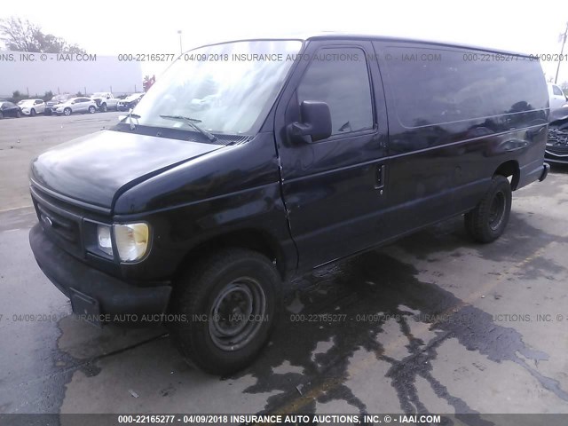 1FTSS34L94HA30615 - 2004 FORD ECONOLINE E350 SUPER DUTY VAN BLACK photo 2