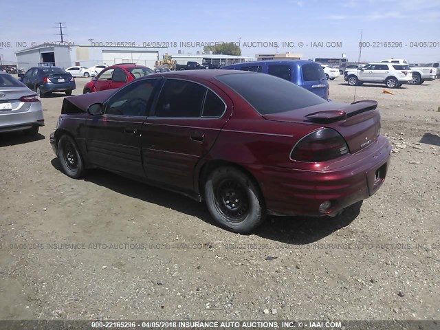 1G2NF52F22C273949 - 2002 PONTIAC GRAND AM SE1 MAROON photo 3