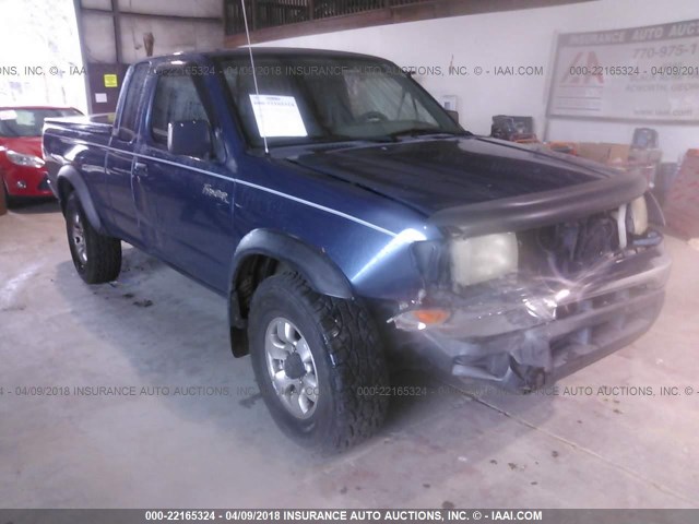 1N6ED26Y0YC436941 - 2000 NISSAN FRONTIER KING CAB XE/KING CAB SE BLUE photo 1