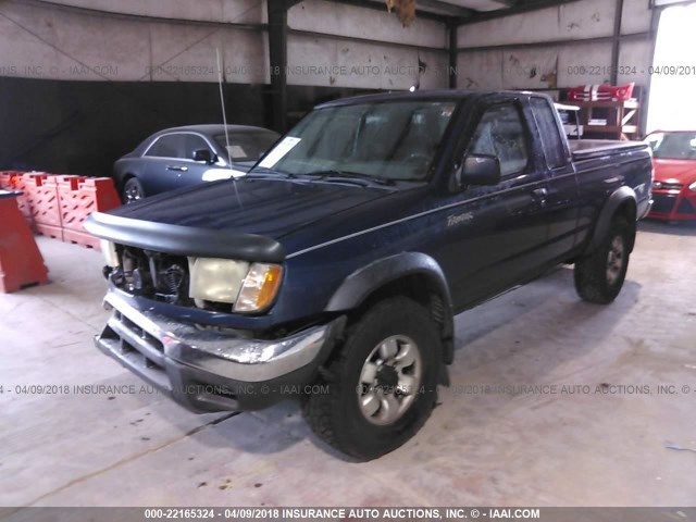 1N6ED26Y0YC436941 - 2000 NISSAN FRONTIER KING CAB XE/KING CAB SE BLUE photo 2