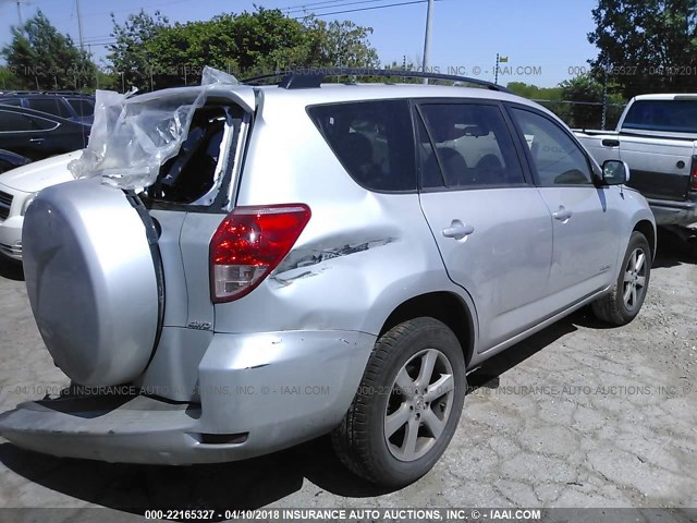 JTMBK31V585055153 - 2008 TOYOTA RAV4 LIMITED SILVER photo 4