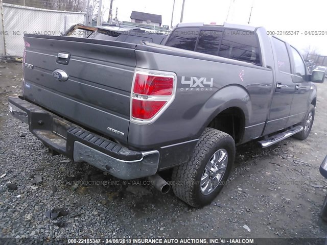 1FTFW1EF6BFC17015 - 2011 FORD F150 SUPERCREW GRAY photo 4