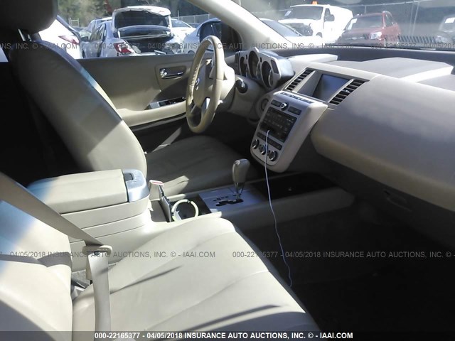 JN8AZ08T96W424456 - 2006 NISSAN MURANO SL/SE/S WHITE photo 5