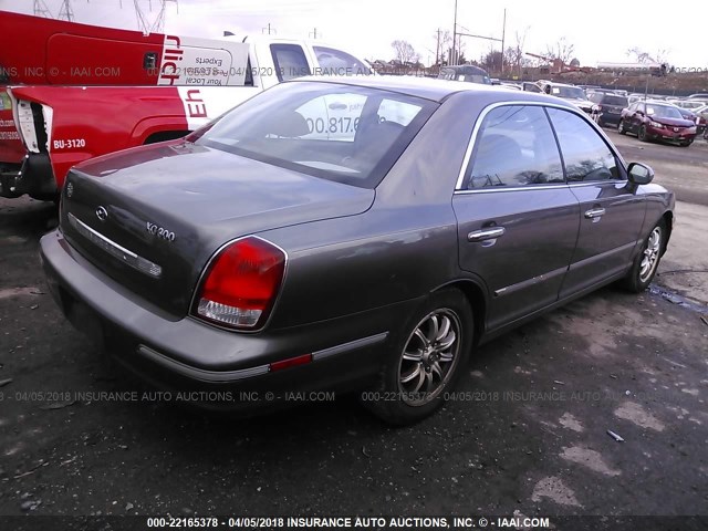 KMHFU45D11A152717 - 2001 HYUNDAI XG 300 GRAY photo 4