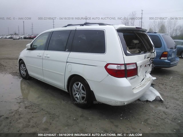 5FNRL38767B059017 - 2007 HONDA ODYSSEY EXL WHITE photo 3