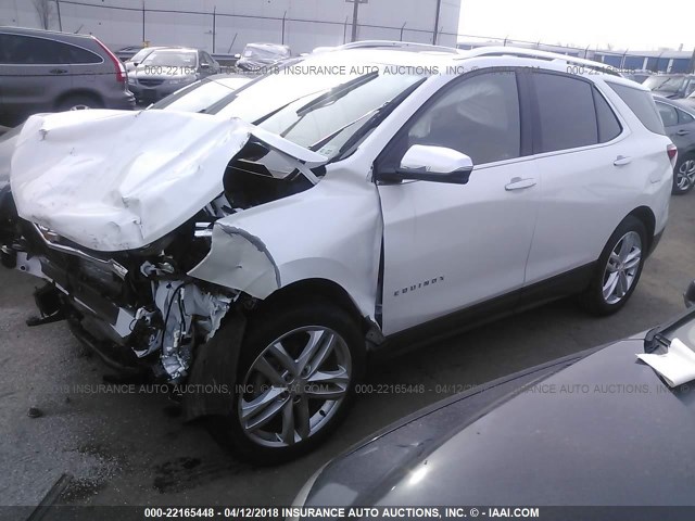 2GNAXVEV2J6101302 - 2018 CHEVROLET EQUINOX PREMIER WHITE photo 2