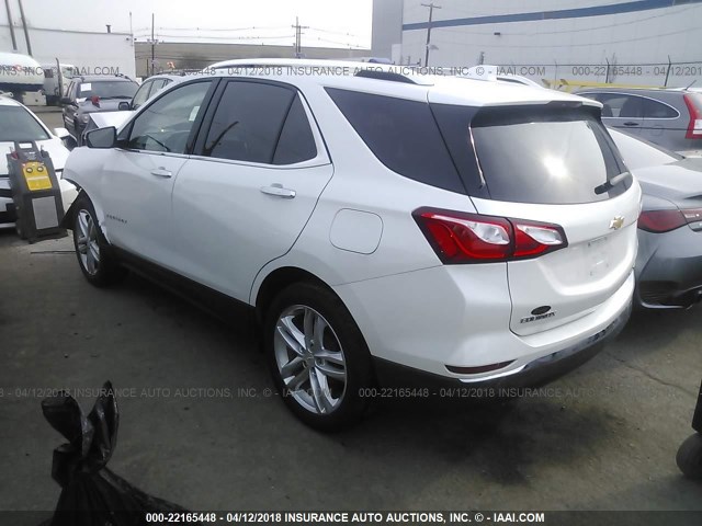 2GNAXVEV2J6101302 - 2018 CHEVROLET EQUINOX PREMIER WHITE photo 3