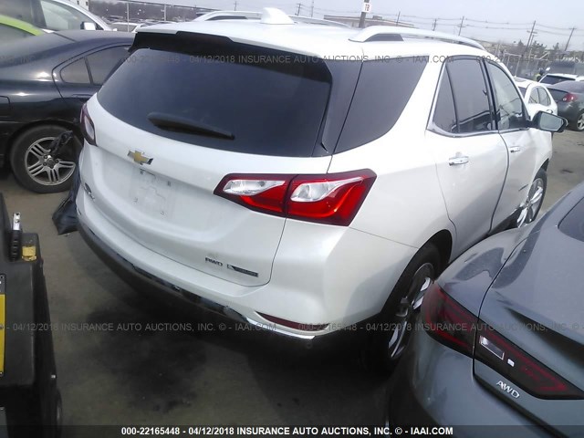 2GNAXVEV2J6101302 - 2018 CHEVROLET EQUINOX PREMIER WHITE photo 4