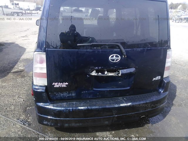 JTLKT324040150413 - 2004 TOYOTA SCION XB მუქი ლურჯი ფოტო 6