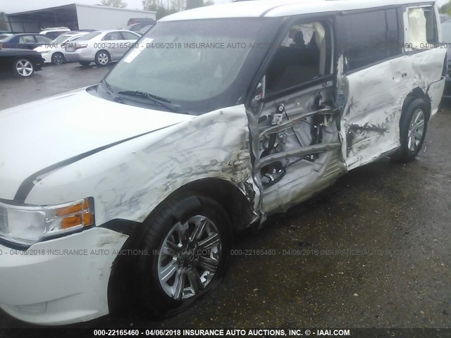 2FMGK5BC5ABB14147 - 2010 FORD FLEX SE WHITE photo 6