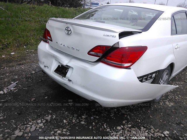 4T1BK36B46U148615 - 2006 TOYOTA AVALON XL/XLS/TOURING/LIMITED WHITE photo 6