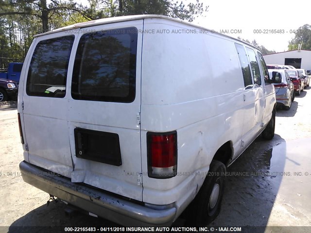 1FTRE1428XHA35407 - 1999 FORD ECONOLINE E150 VAN WHITE photo 4