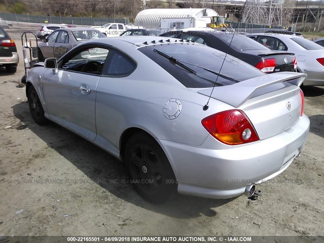 KMHHM65D83U091694 - 2003 HYUNDAI TIBURON SILVER photo 3