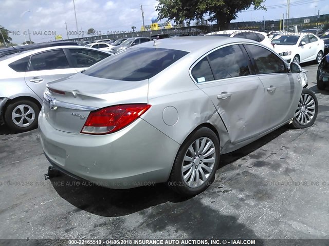 W04GU5GC6B1008739 - 2011 BUICK REGAL CXL GOLD photo 4