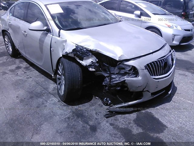 W04GU5GC6B1008739 - 2011 BUICK REGAL CXL GOLD photo 6