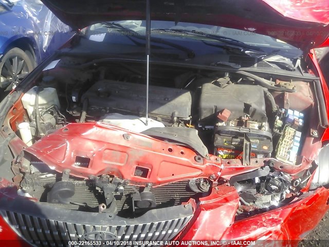 4T1CE38P45U531800 - 2005 TOYOTA CAMRY SOLARA SE/SLE წითელი ფოტო 10