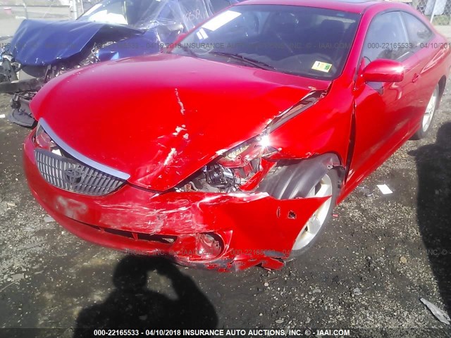 4T1CE38P45U531800 - 2005 TOYOTA CAMRY SOLARA SE/SLE წითელი ფოტო 6