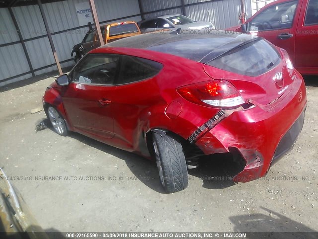 KMHTC6AD7CU068166 - 2012 HYUNDAI VELOSTER RED photo 3