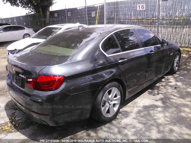 WBAFR1C52BC741665 - 2011 BMW 528 I GRAY photo 4