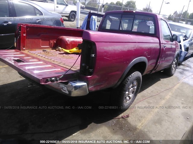 1N6DD21SXWC324420 - 1998 NISSAN FRONTIER XE RED photo 4