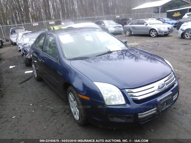 3FAHP06Z97R216577 - 2007 FORD FUSION S BLUE photo 1