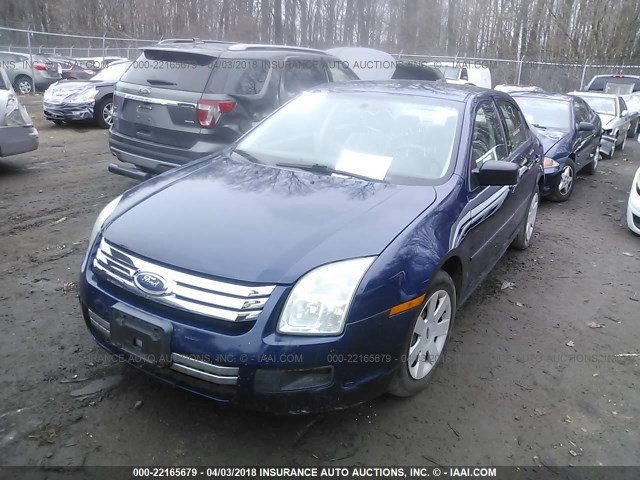 3FAHP06Z97R216577 - 2007 FORD FUSION S BLUE photo 2