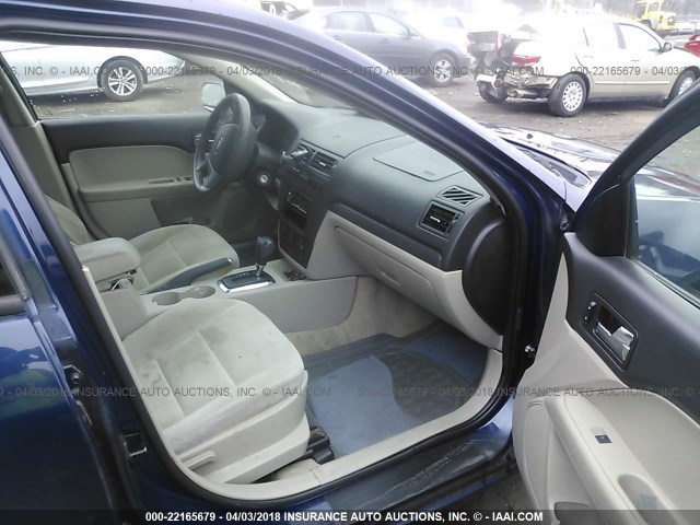 3FAHP06Z97R216577 - 2007 FORD FUSION S BLUE photo 5