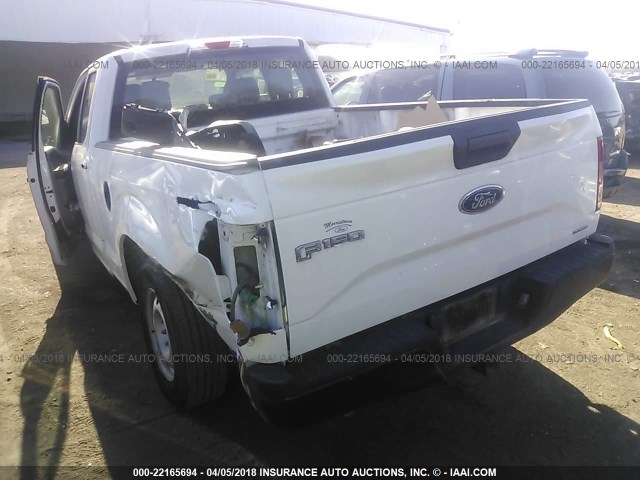 1FTEX1C83FFC03415 - 2015 FORD F150 SUPER CAB WHITE photo 3