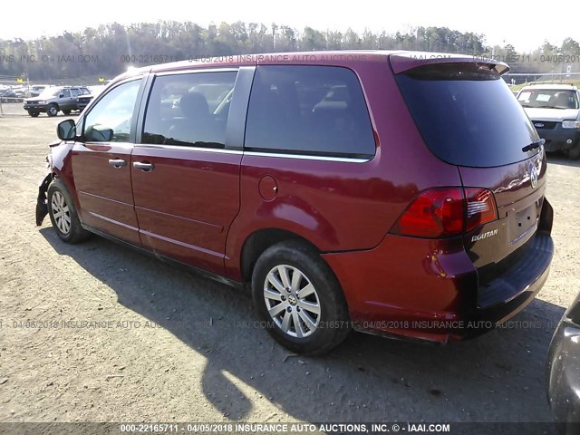 2V8HW44139R594960 - 2009 VOLKSWAGEN ROUTAN S წითელი ფოტო 3