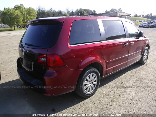 2V8HW44139R594960 - 2009 VOLKSWAGEN ROUTAN S წითელი ფოტო 4