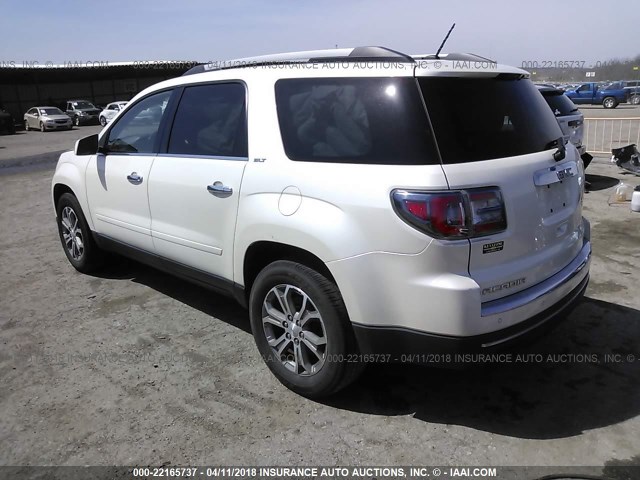 1GKKRRKD1EJ150787 - 2014 GMC ACADIA SLT-1 WHITE photo 3