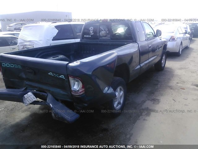 1B7GG23Y0VS160527 - 1997 DODGE DAKOTA GREEN photo 4