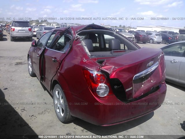 1G1JE5SH0C4194654 - 2012 CHEVROLET SONIC LTZ RED photo 3