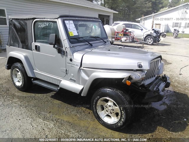 1J4FA49S81P343953 - 2001 JEEP WRANGLER / TJ SPORT GRAY photo 1