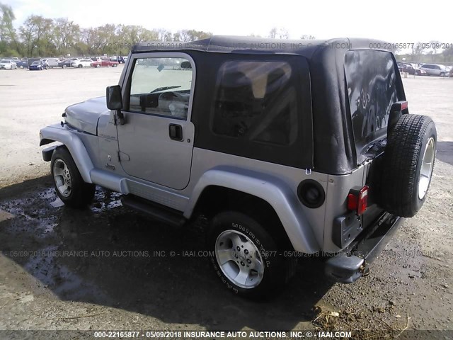 1J4FA49S81P343953 - 2001 JEEP WRANGLER / TJ SPORT GRAY photo 3