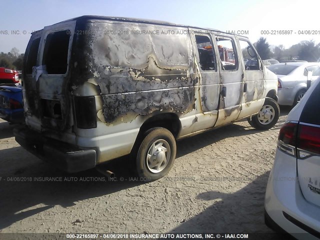 1FTNE24W97DA40355 - 2007 FORD ECONOLINE E250 VAN WHITE photo 4