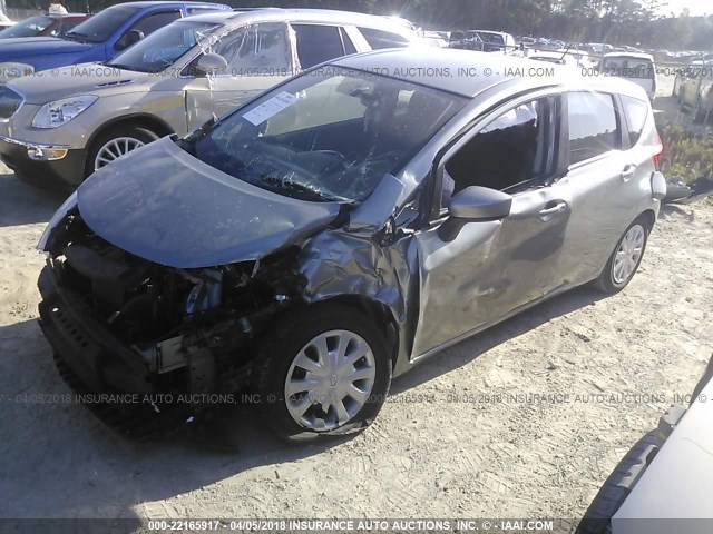 3N1CE2CP7FL403958 - 2015 NISSAN VERSA NOTE S/S PLUS/SV/SL/SR SILVER photo 2