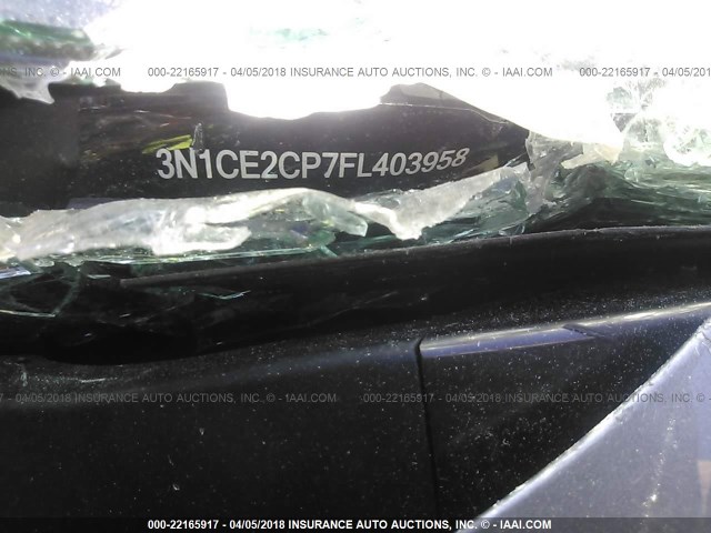 3N1CE2CP7FL403958 - 2015 NISSAN VERSA NOTE S/S PLUS/SV/SL/SR SILVER photo 9