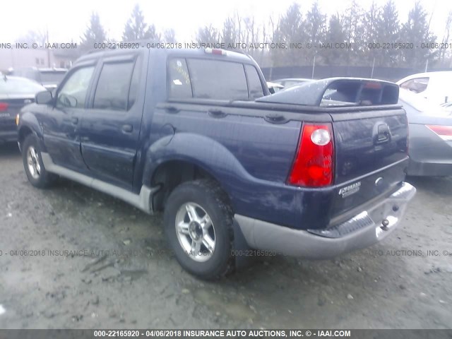 1FMZU67E13UB19538 - 2003 FORD EXPLORER SPORT TR  BLUE photo 3