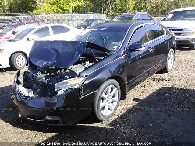 19UUA8F50CA032141 - 2012 ACURA TL BLACK photo 2