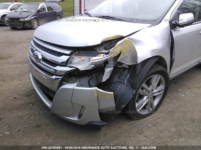 2FMDK3KC8CBA39499 - 2012 FORD EDGE LIMITED SILVER photo 6