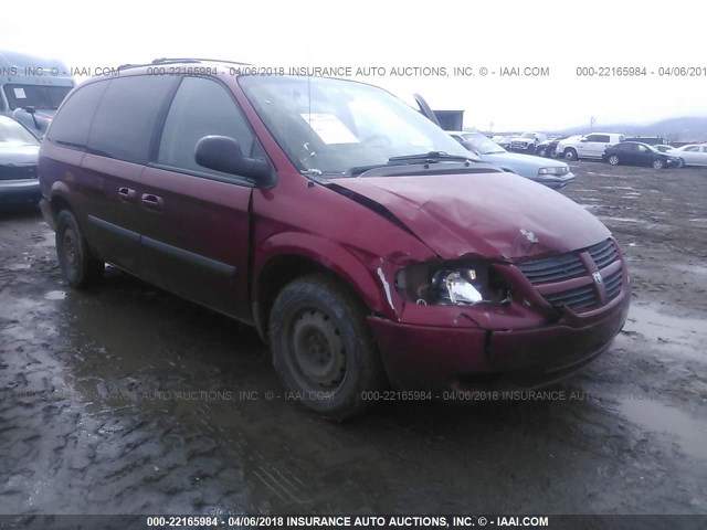 1D4GP24R06B683445 - 2006 DODGE GRAND CARAVAN SE RED photo 1