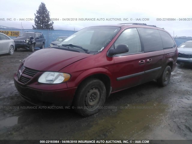 1D4GP24R06B683445 - 2006 DODGE GRAND CARAVAN SE RED photo 2