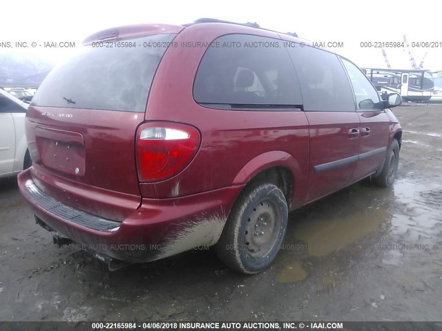 1D4GP24R06B683445 - 2006 DODGE GRAND CARAVAN SE RED photo 4