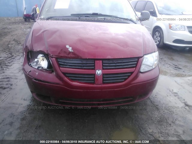 1D4GP24R06B683445 - 2006 DODGE GRAND CARAVAN SE RED photo 6