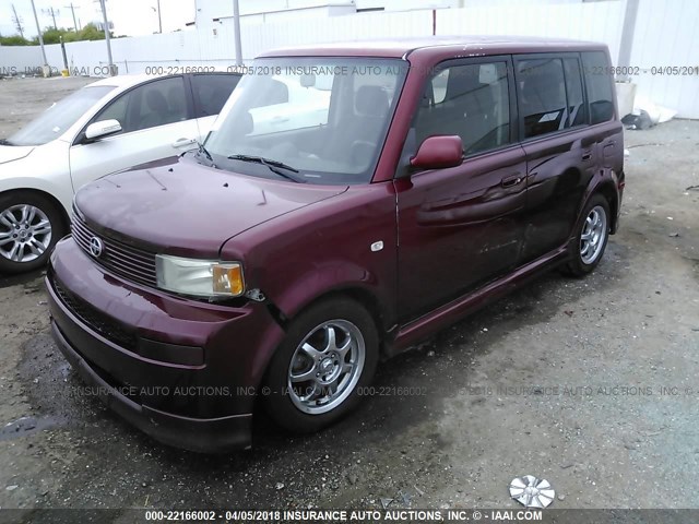 JTLKT324264075760 - 2006 TOYOTA SCION XB BURGUNDY photo 2