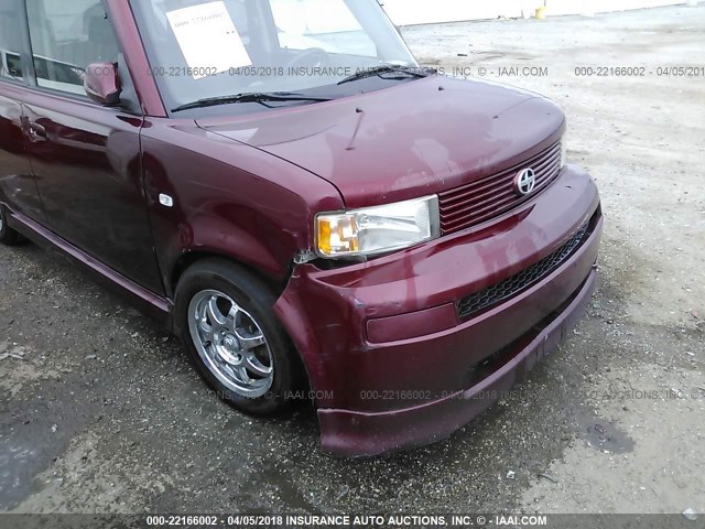 JTLKT324264075760 - 2006 TOYOTA SCION XB BURGUNDY photo 6